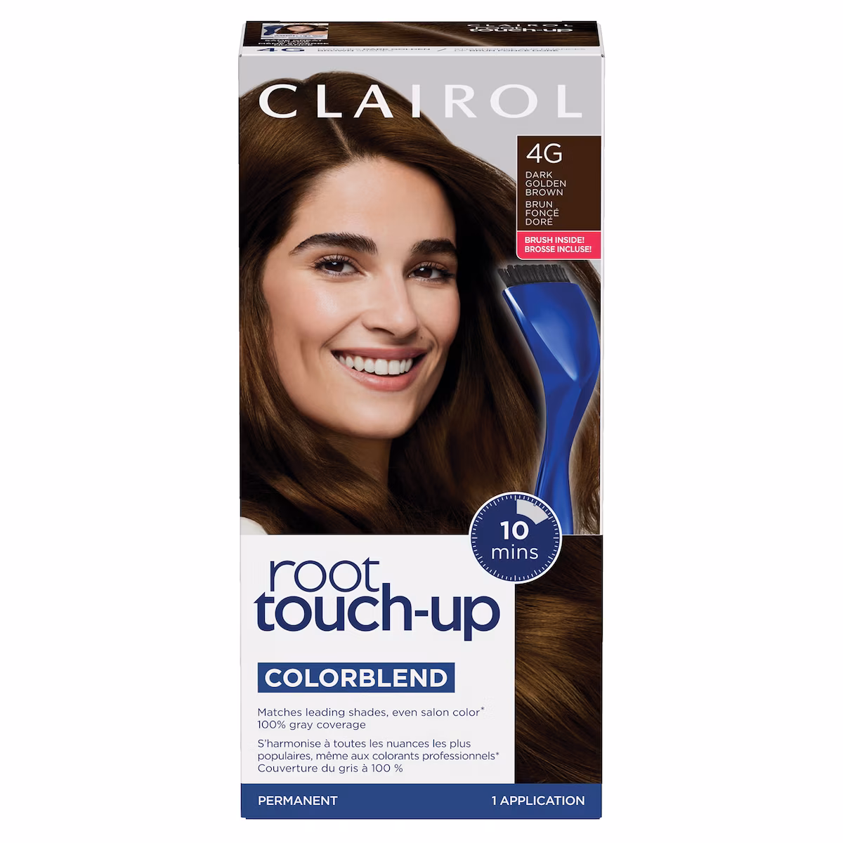 Root Touch-Up 4G Brun Foncé Doré, Coloration permanente, #1 retouche racines au Canada, Couvre les cheveux gris à 100%