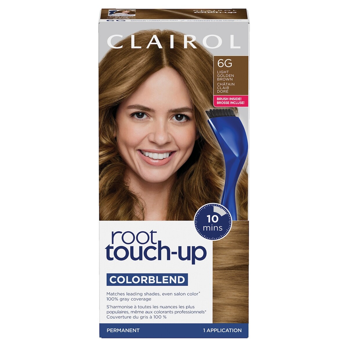 Root Touch-Up 6G Châtain Clair Doré, Coloration permanente, #1 retouche racines au Canada, Couvre les cheveux gris à 100%