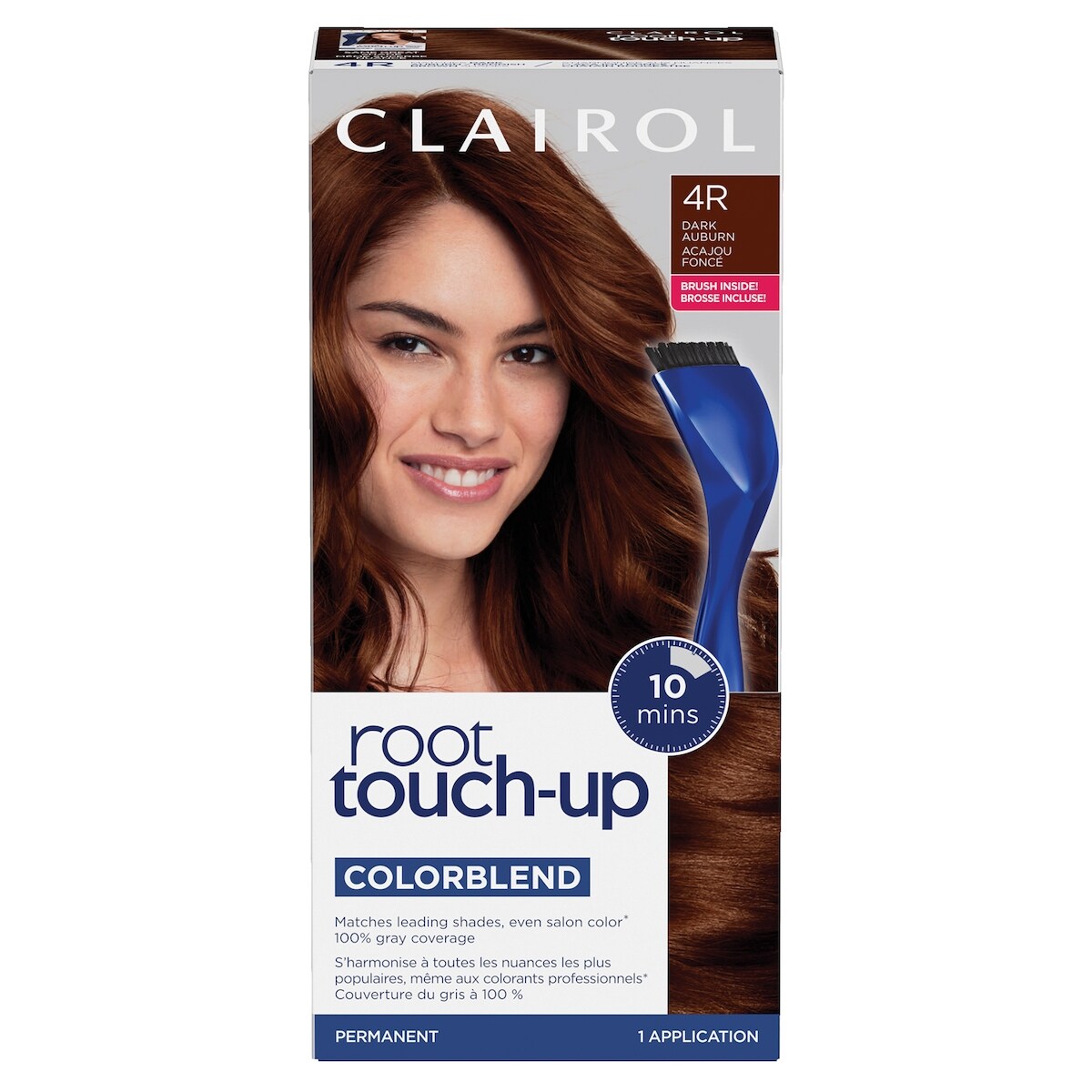 Root Touch-Up 4R Acajou Foncé  Brun Rougeâtre, Coloration permanente, #1 retouche racines au Canada, Couvre les cheveux gris à 100%