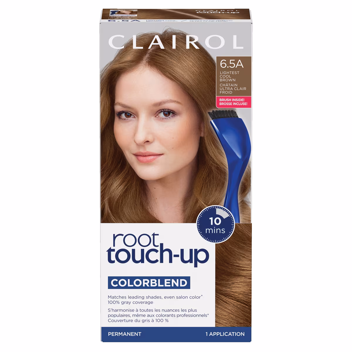 Root Touch-Up 6.5A Châtain Ultra Clair Froid, Coloration permanente, #1 retouche racines au Canada, Couvre les cheveux gris à 100%