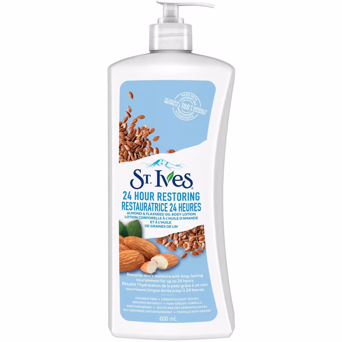 Lotion corporelle à l'huile d'amande et de graines de lin