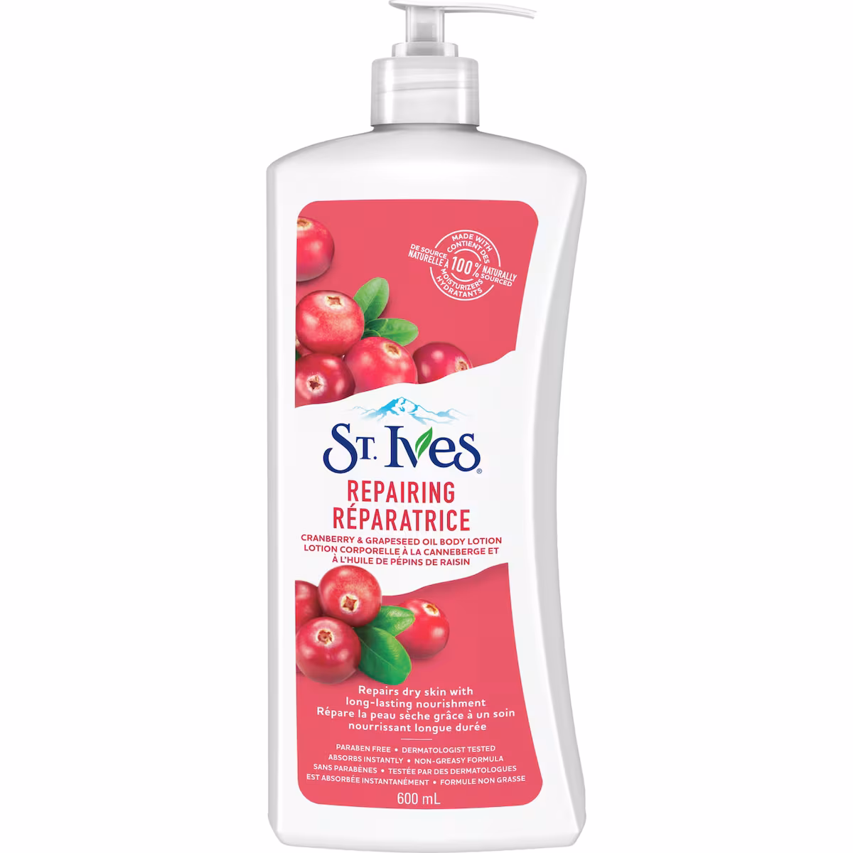 Lotion pour le corps canneberge et huile de pépins de raisi