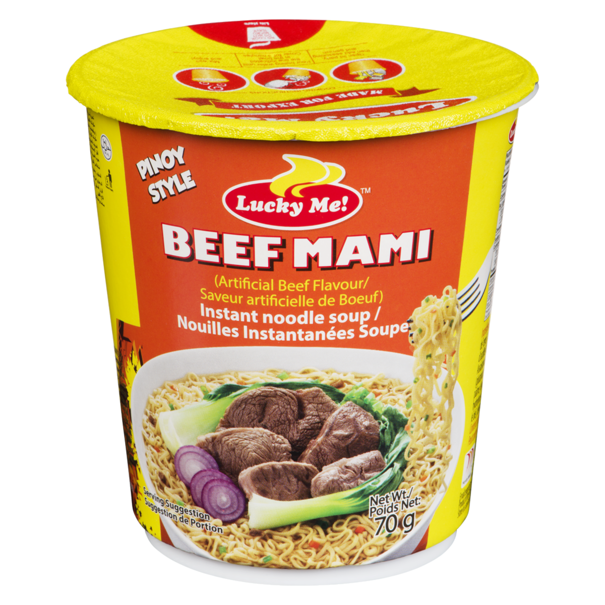 Soupe instantanée nouilles et bœuf