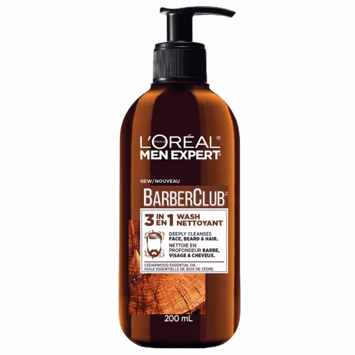 Men Expert Face Wash Nettoyant 3 en 1 Visage, Barbe + Nettoyant Cheveux