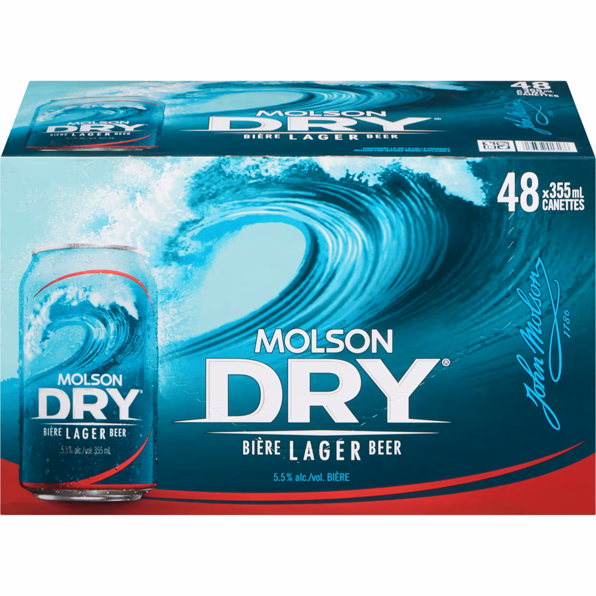 Dry Bière Lager 48 canettes (Pièce didentité requise au moment du ramassage)