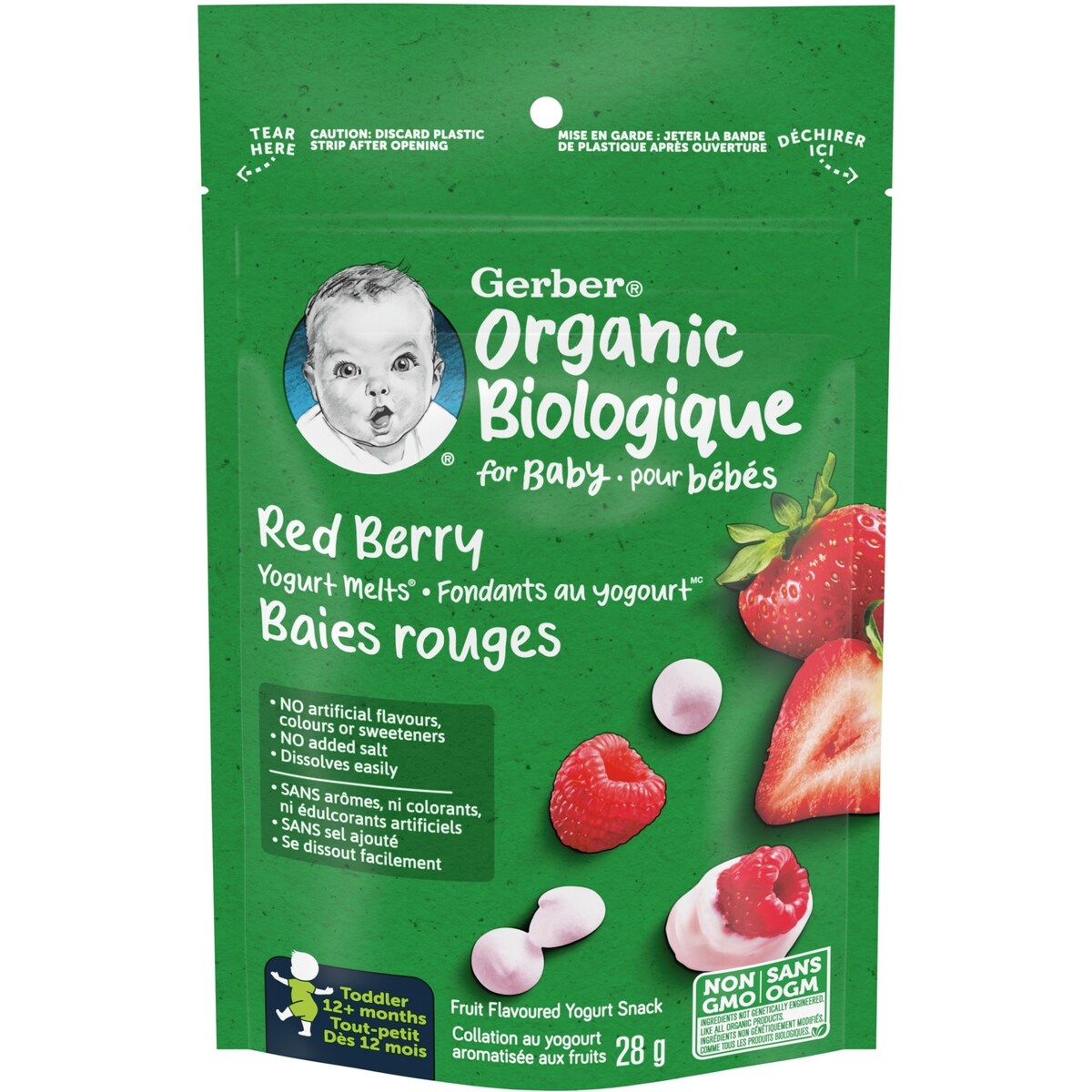 FONDANTS AU YOGOURT Biologique Baies rouges, 28g