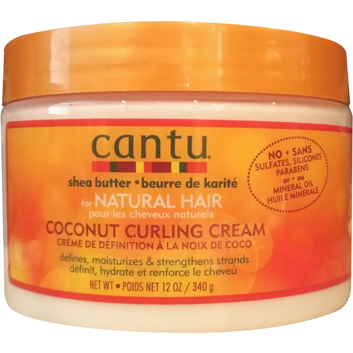 Crème coiffante pour cheveux bouclés à la noix de coco