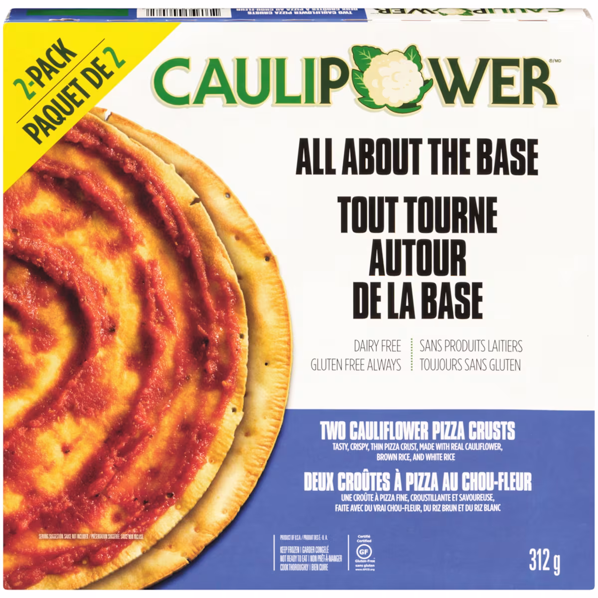 Croûte à Pizza au Chou-Fleur