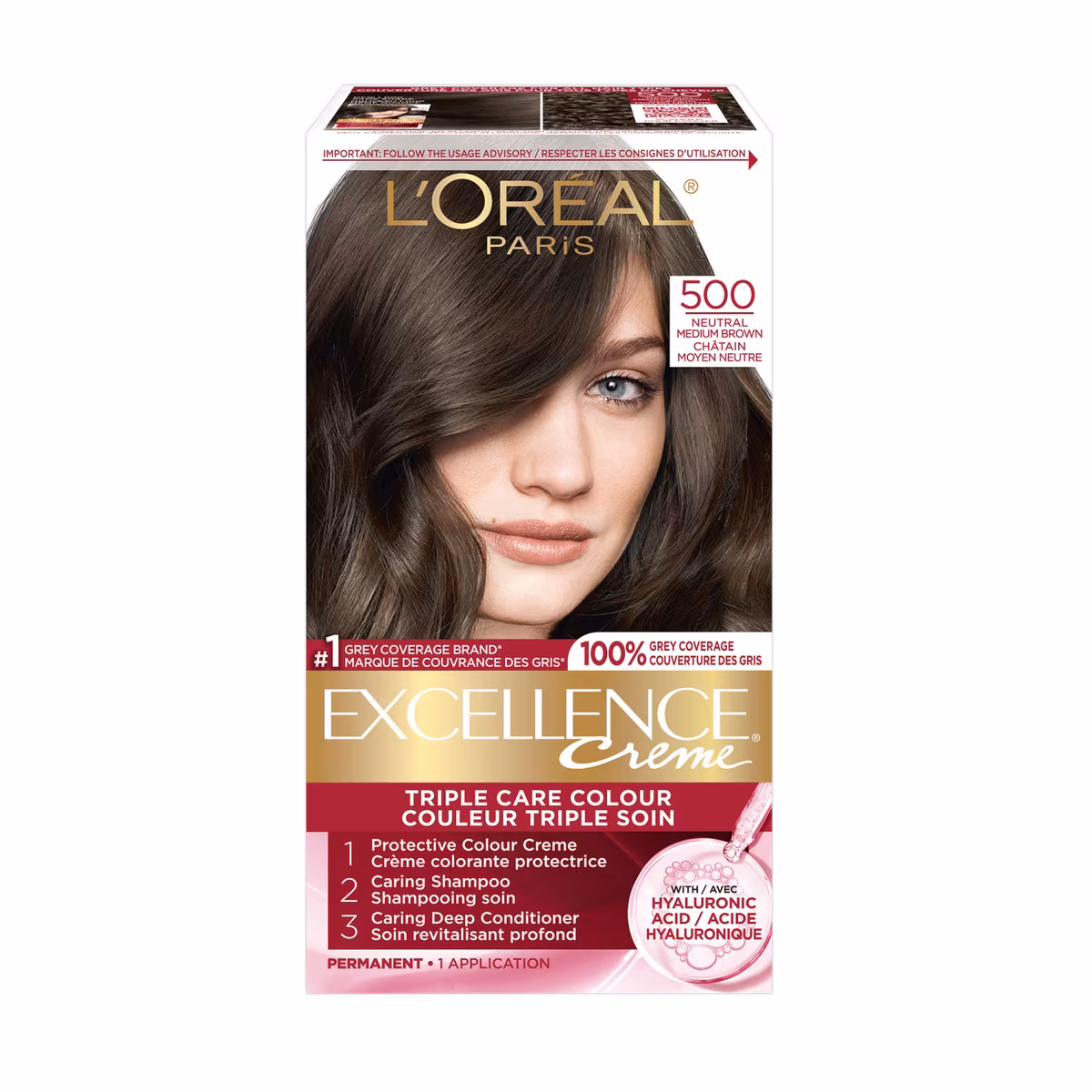 Excellence Crème, 500châtain moyen neutre