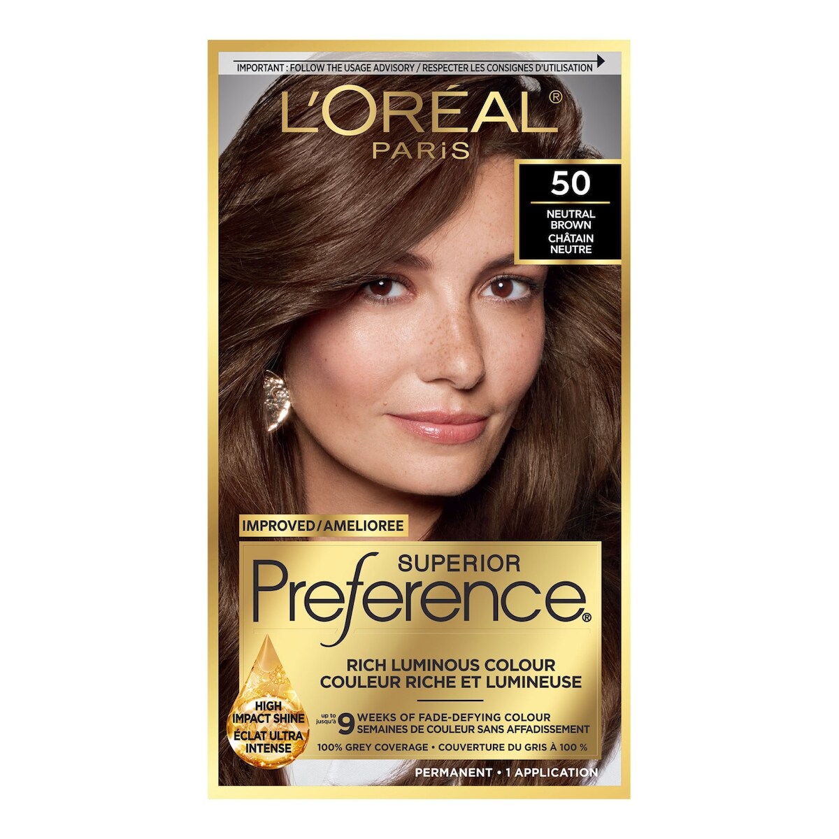 Colorant capillaire permanent Féria50, brun Havane