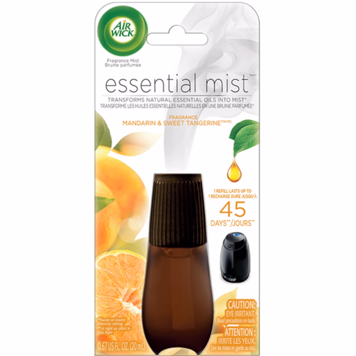 Recharge de diffuseur d'huile parfumée Essential Mist, Manderine et tangerine sucrée, 1 assainisseur d'air