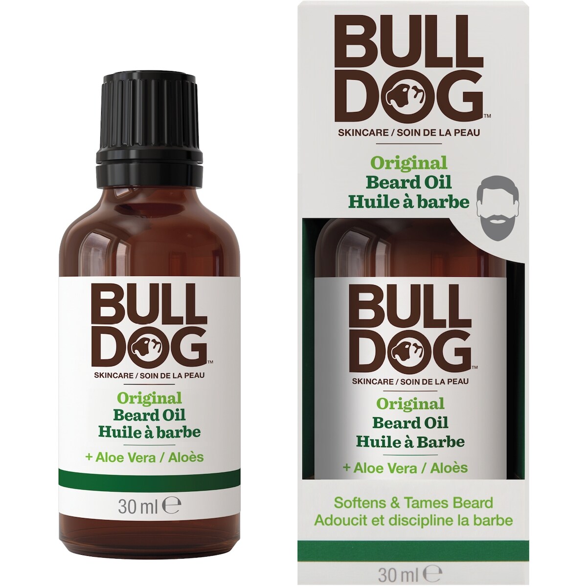 Huile à barbe en formule originale de marque Bulldog