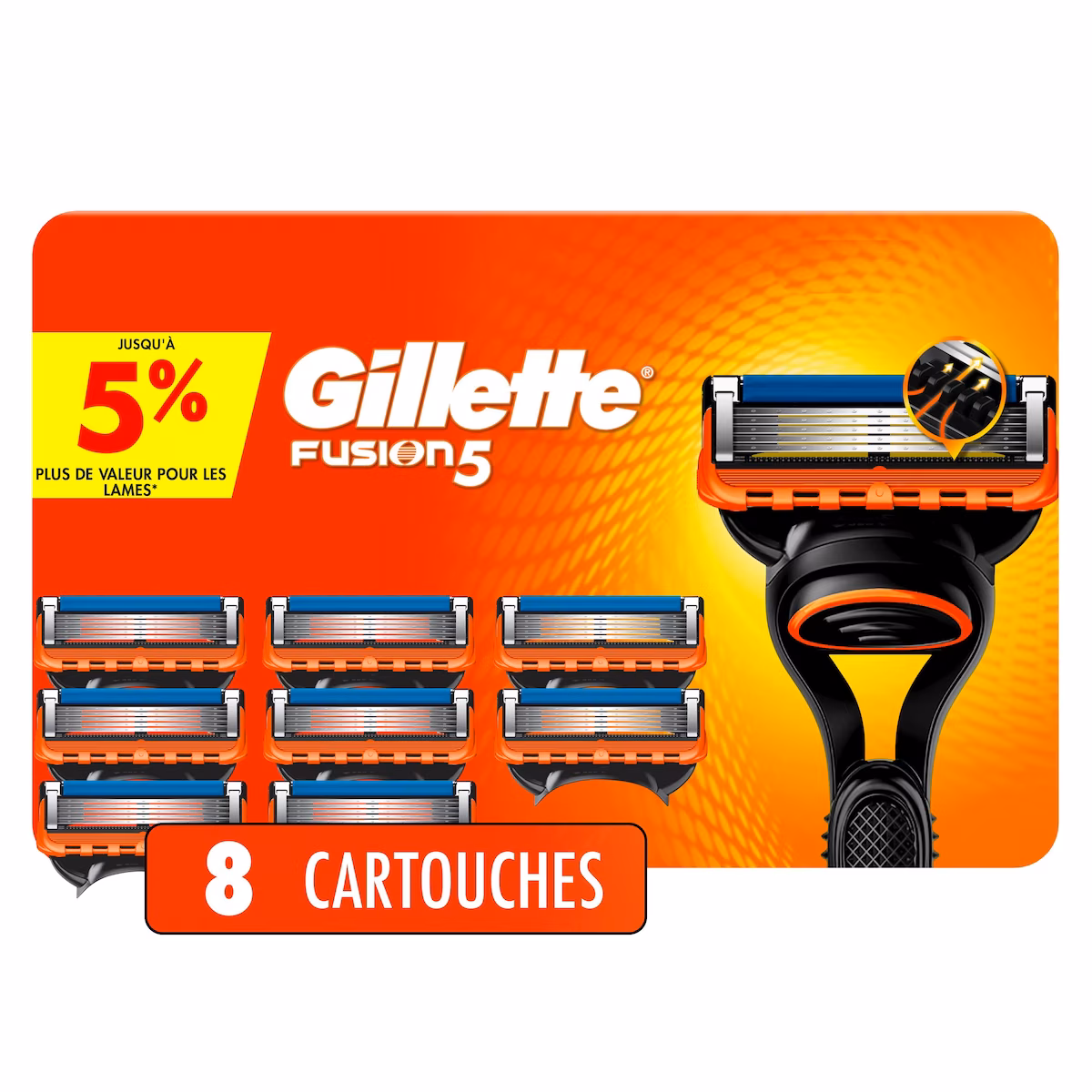 Cartouches de rechange  pour hommes, 8 cartouches de rechange de rasoir