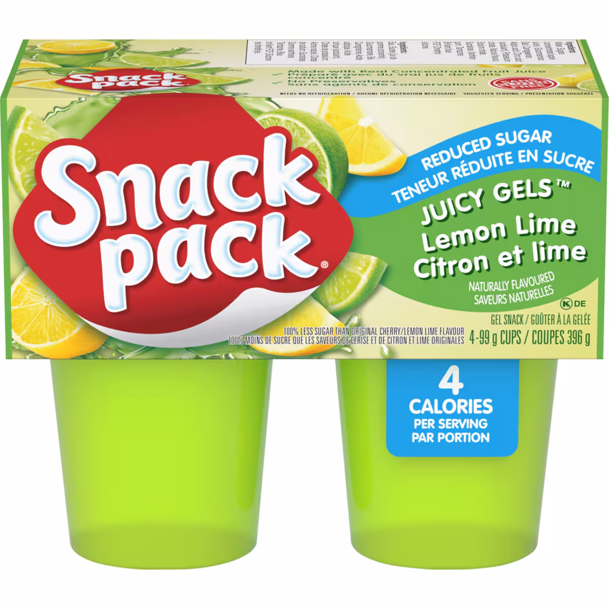 Pouding Snack Pack, citron et lime