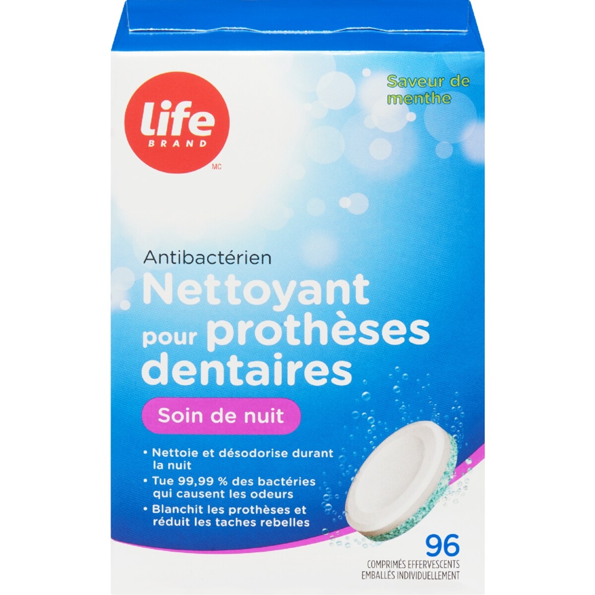 Nettoyants pour dentier nuit
