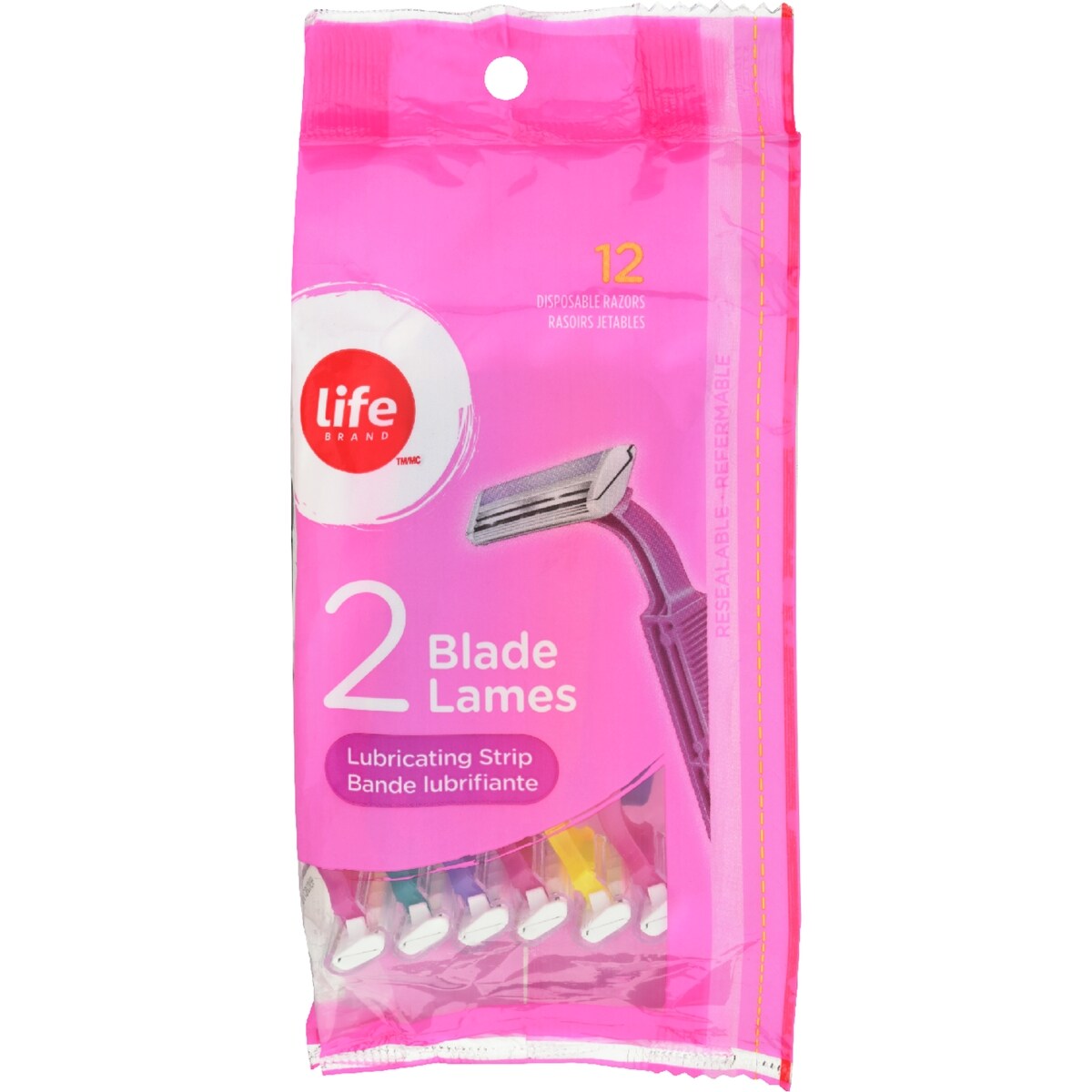 Rasoir jetable à double lame pour femmes, pastel