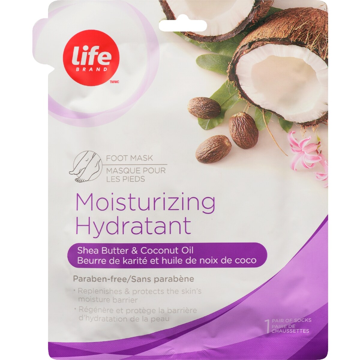 Masque pour les pieds hydratant
