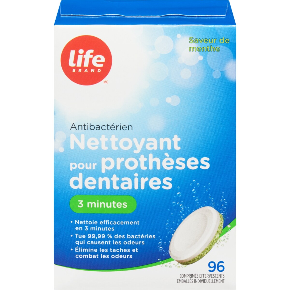 Nettoyants pour dentier 3 minutes