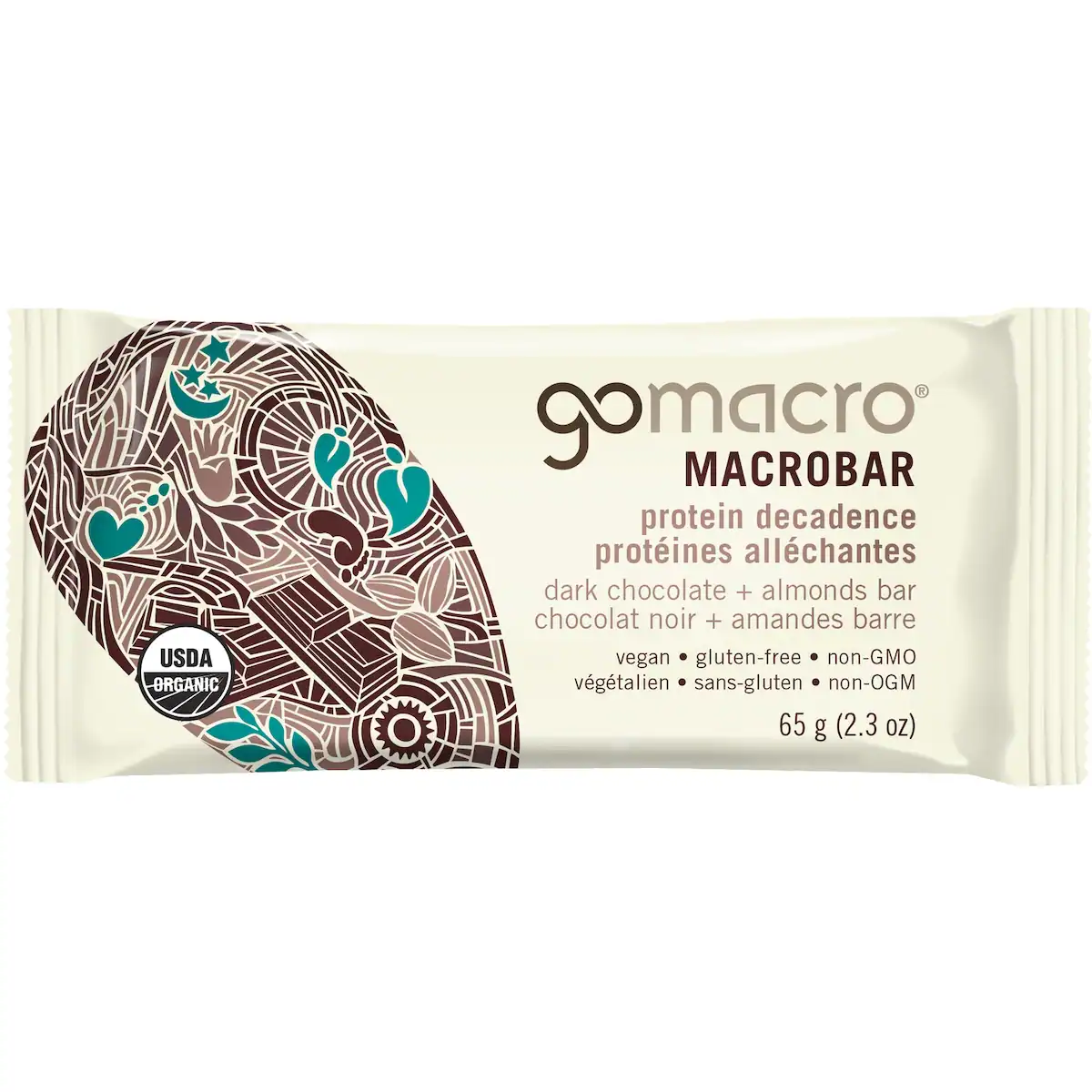 Go Macro chocolat noir et amandes barre