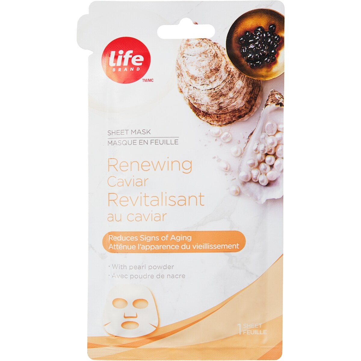 Masque en feuille revitalisant au caviar