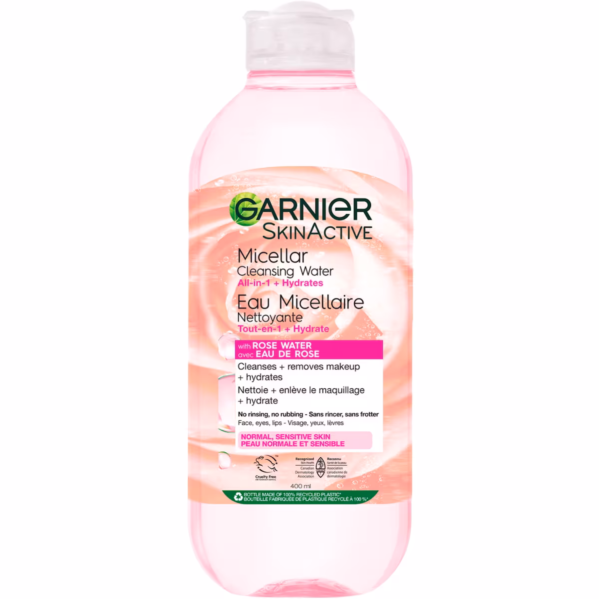 Eau Micellaire Nettoyante avec de l'eau de rose