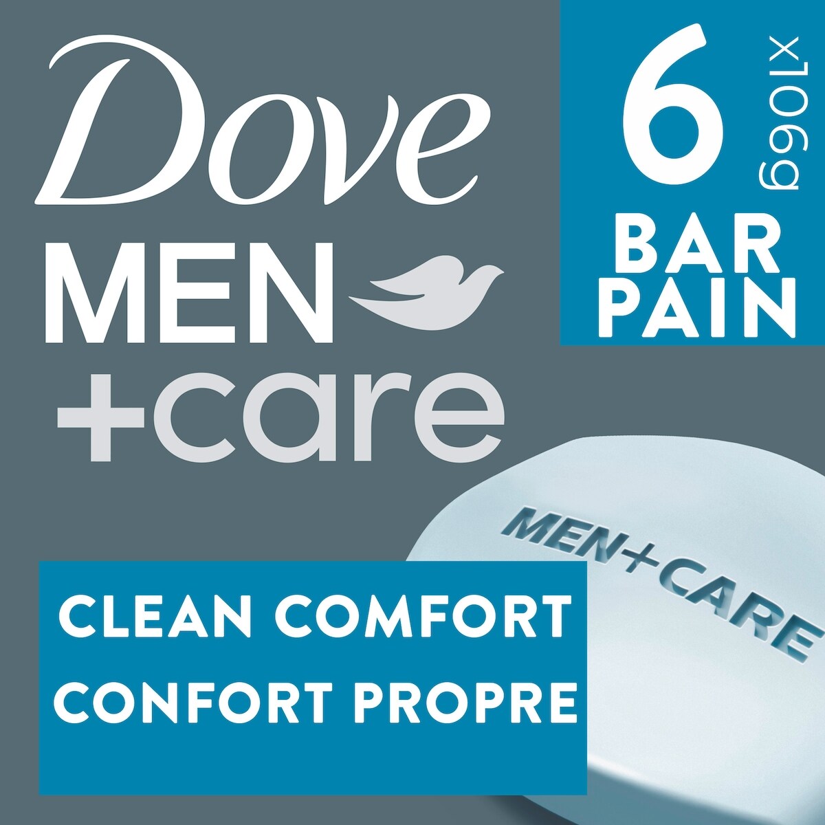 Pain de Savon Hydratant Clean Comfort 3-en-1 Mains et Corps + Visage + Rasage