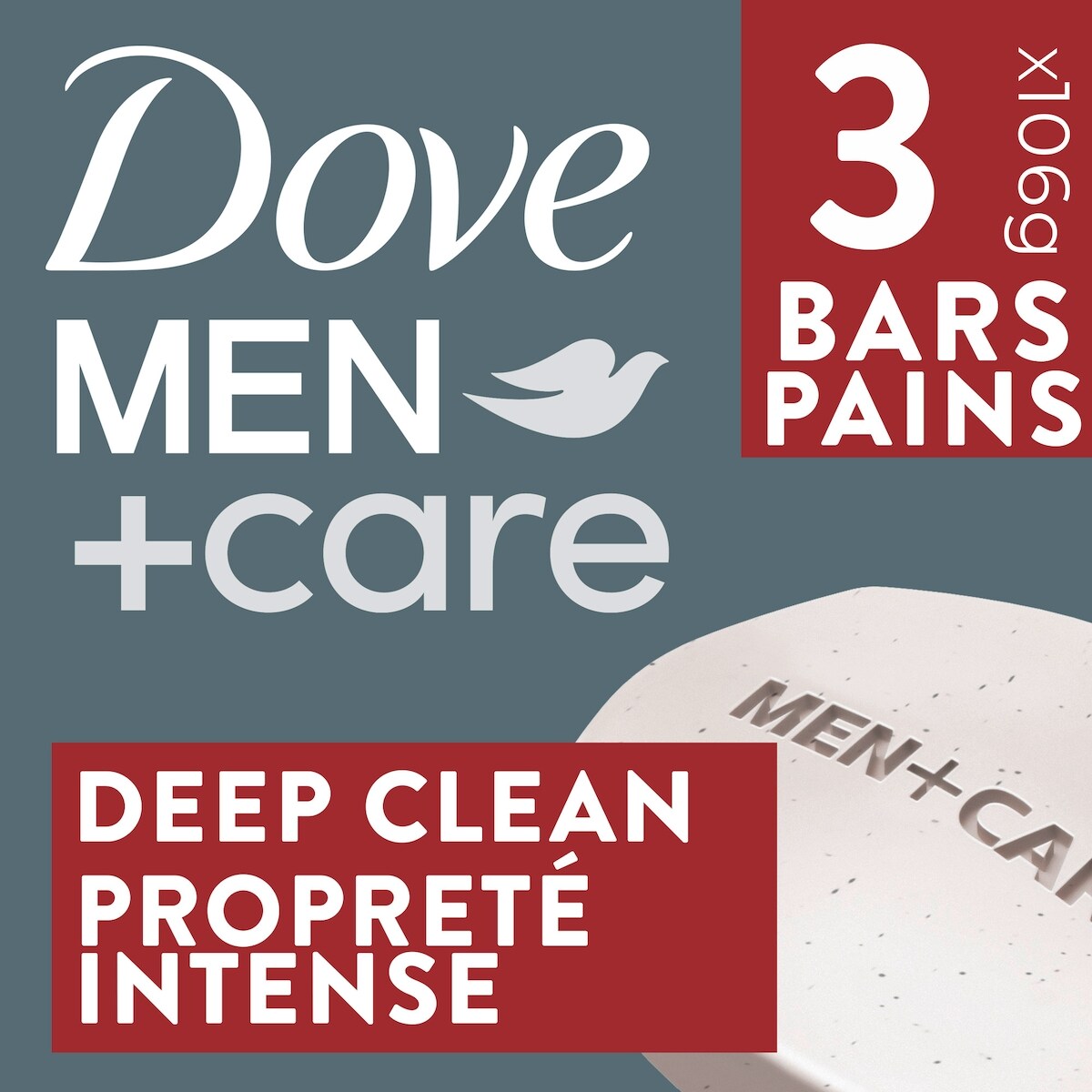 pain nettoyant corps + visage pour une peau saine et forte Men+Care Propreté intense avec  de crème hydratante