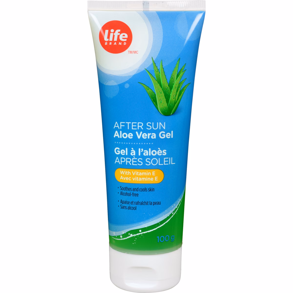 Gel à aloès après soleil avec vitamine E