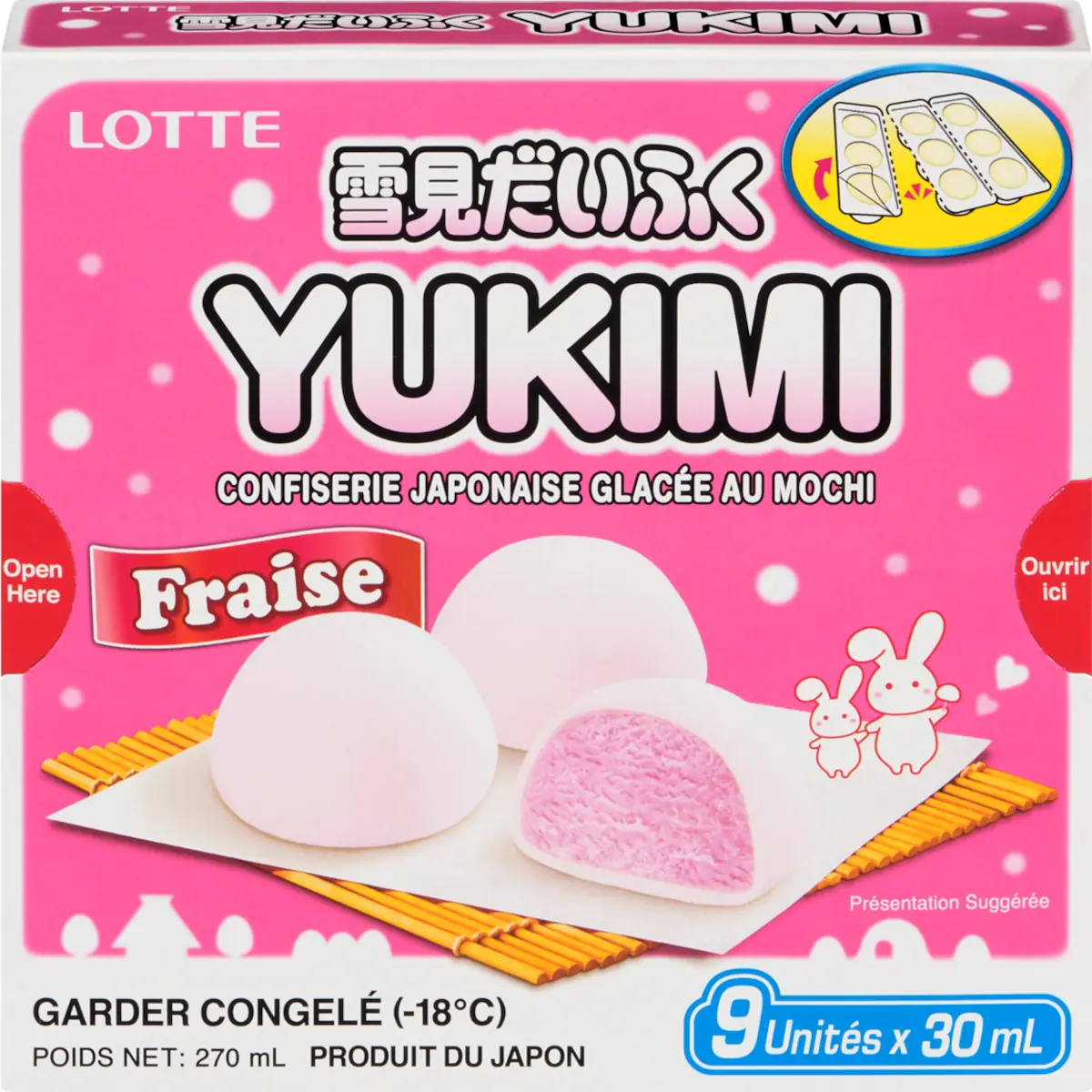 Fraise Confiserie Japonaise Glacée Au Mochi