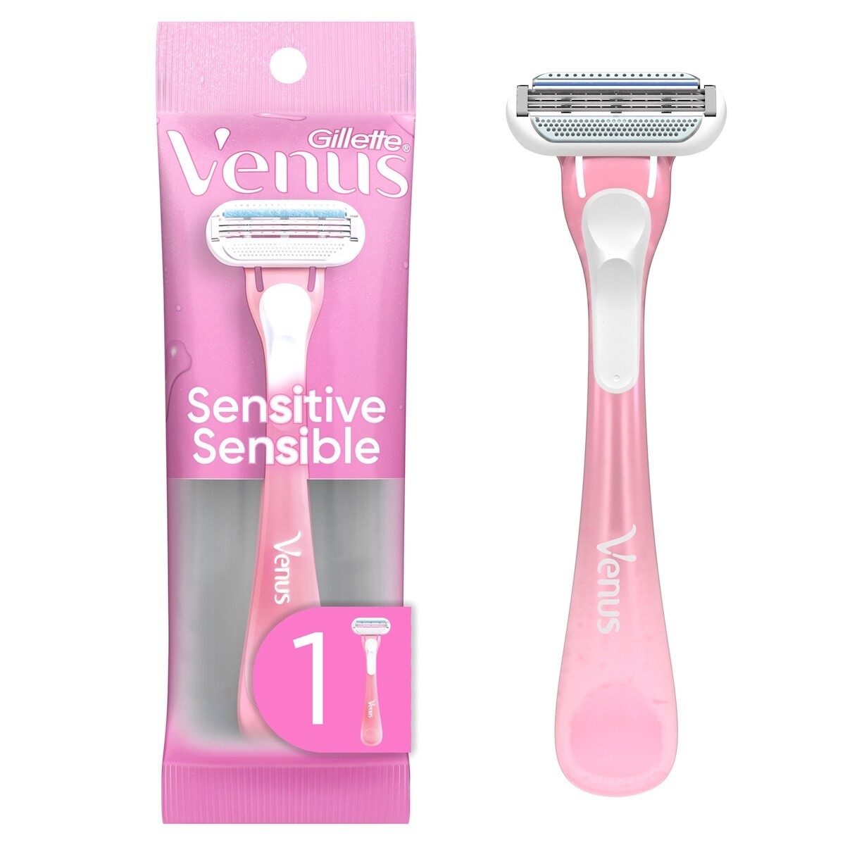 Rasoir jetable pour femmes venus sensitive, paquet de1