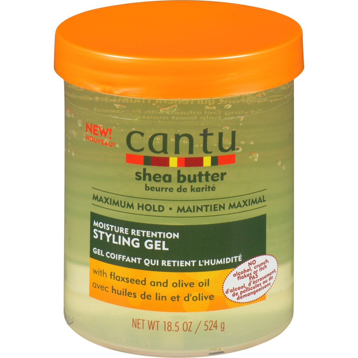 Gel coiffant qui retient l'humidité beurre de karité maintien maximal