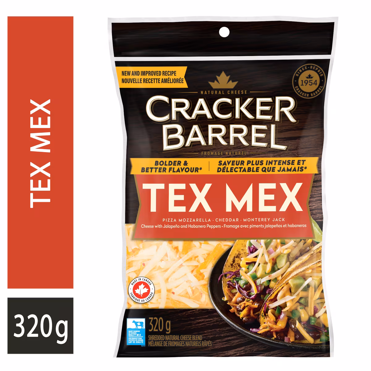Fromage râpé tex mex.