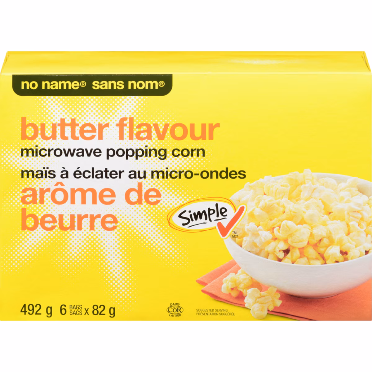 Maïs à éclater au micro-ondes, arôme de beurre