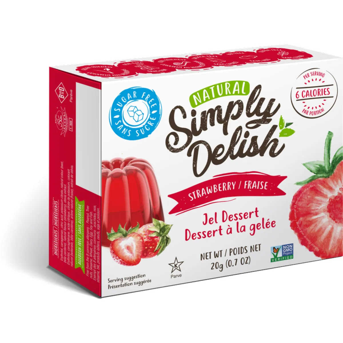 Dessert à la gelée fraise