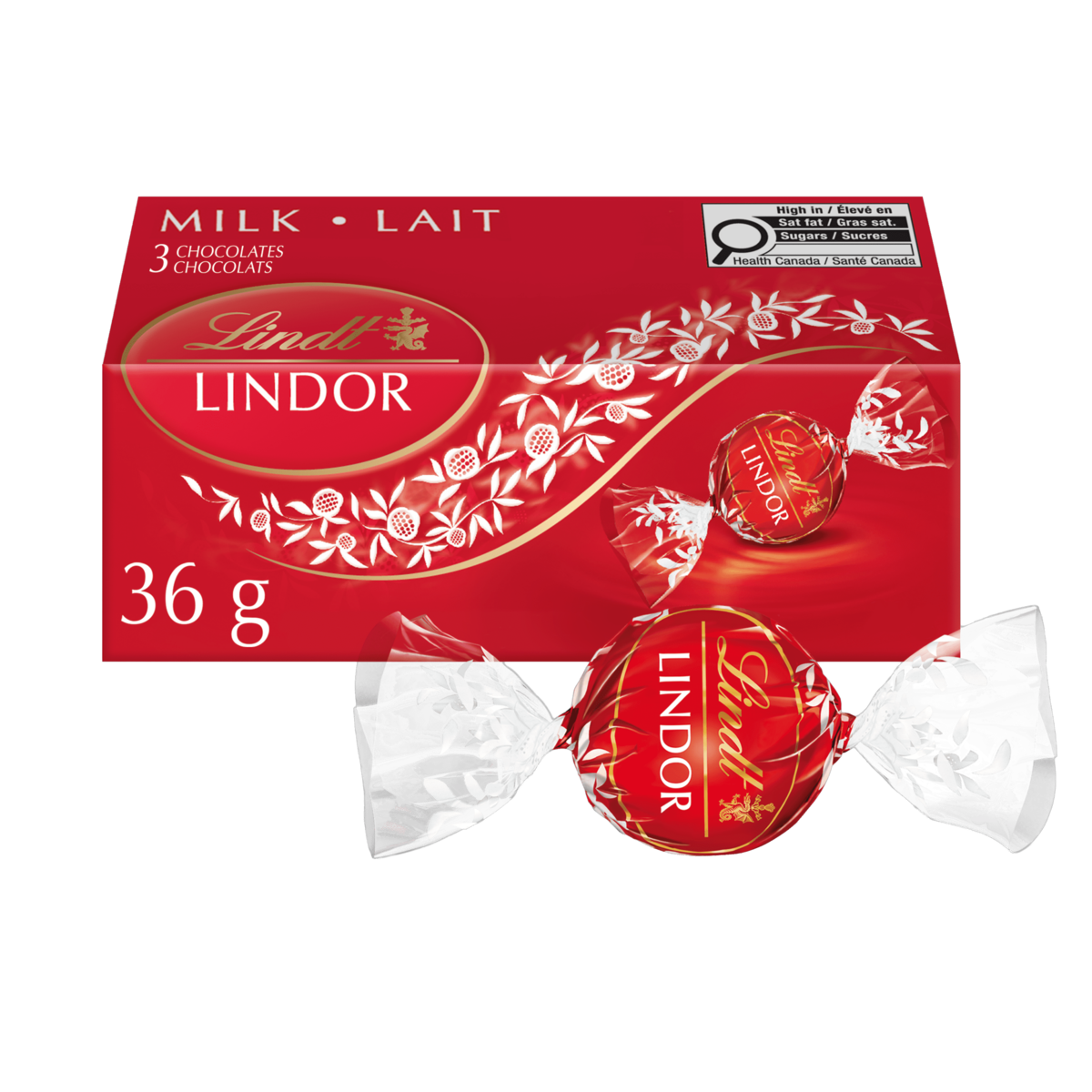 Truffes LINDOR au chocolat au lait  Boîte de trois