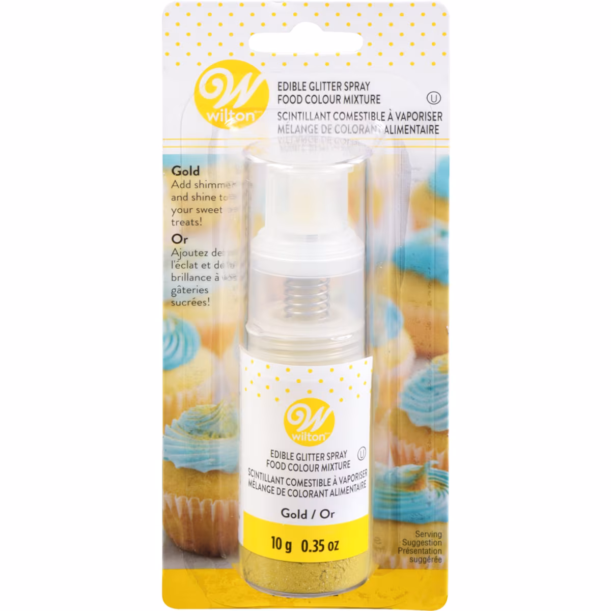 Vaporisateur scintillant comestible, or