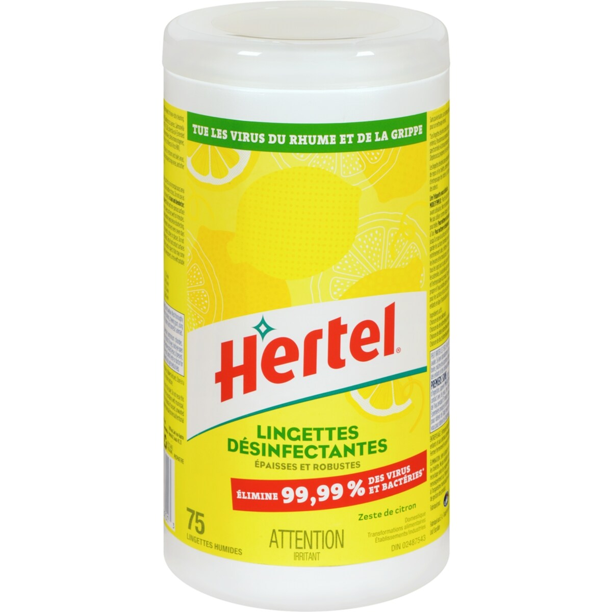 Zeste De Citron Lingettes Désinfectantes