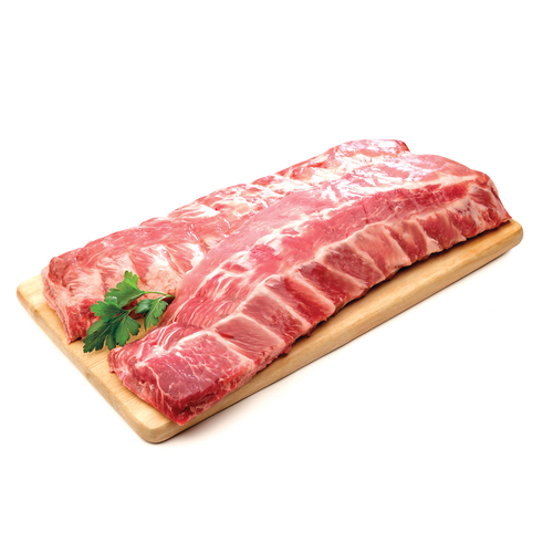Côtes levées de dos de porc frais