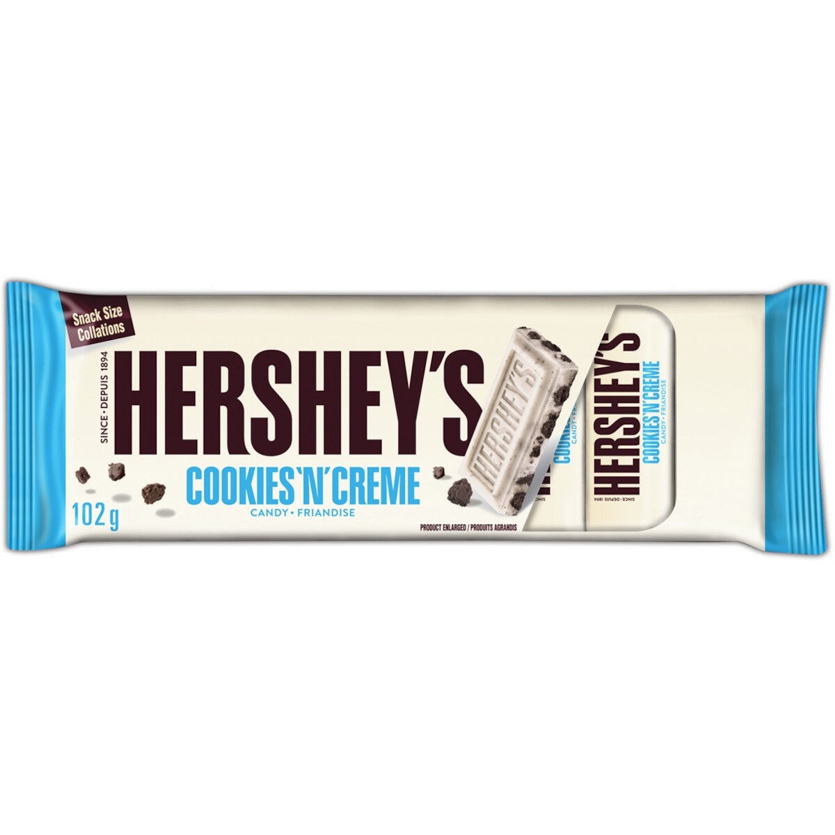 Les barres de friandise format collation COOKIES 'N' CRÈME de