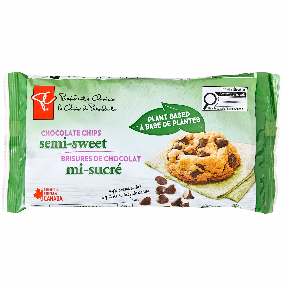 Brisures de chocolat mi-sucré À base de plantes