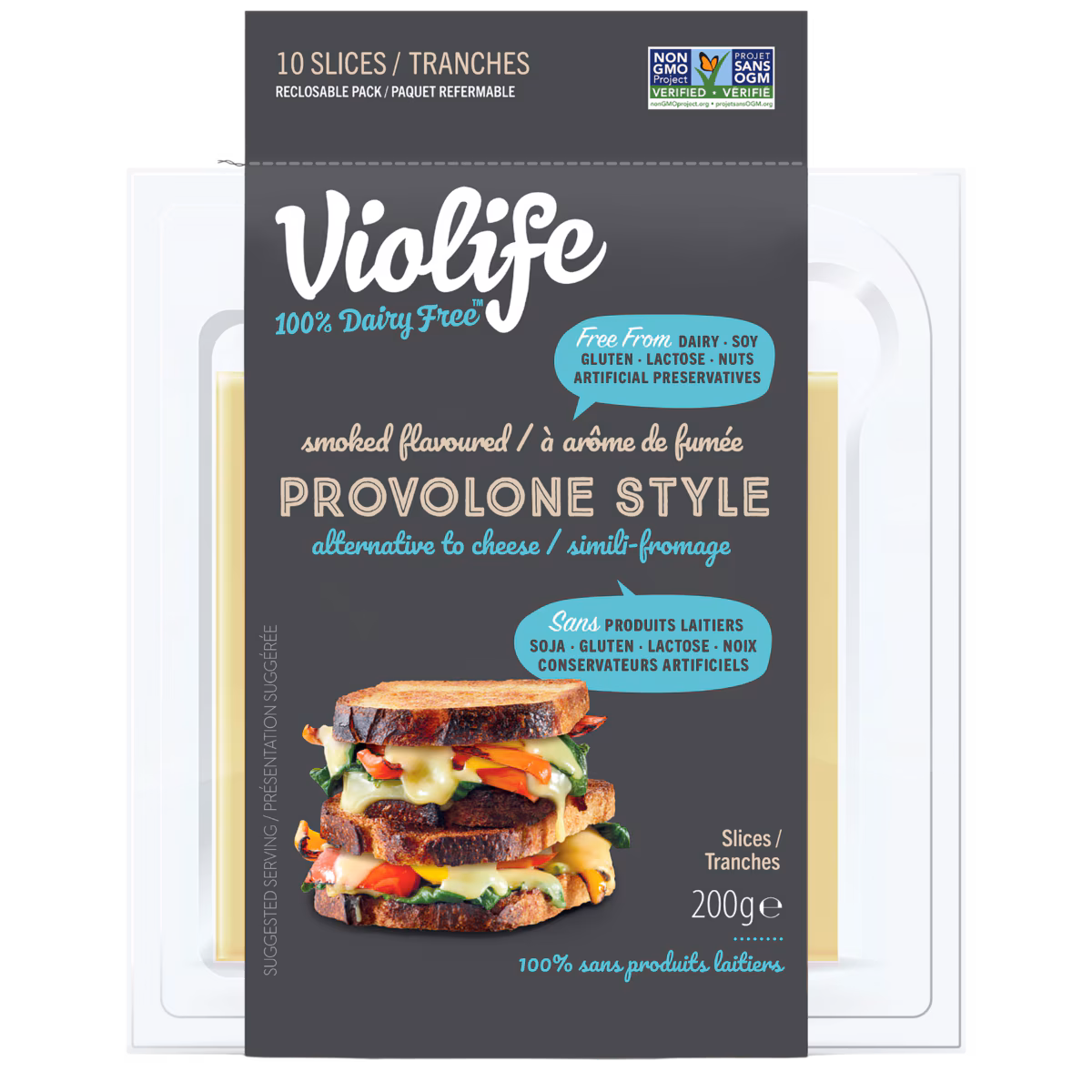 Tranches Style Provolone Saveur de Fumée Violife