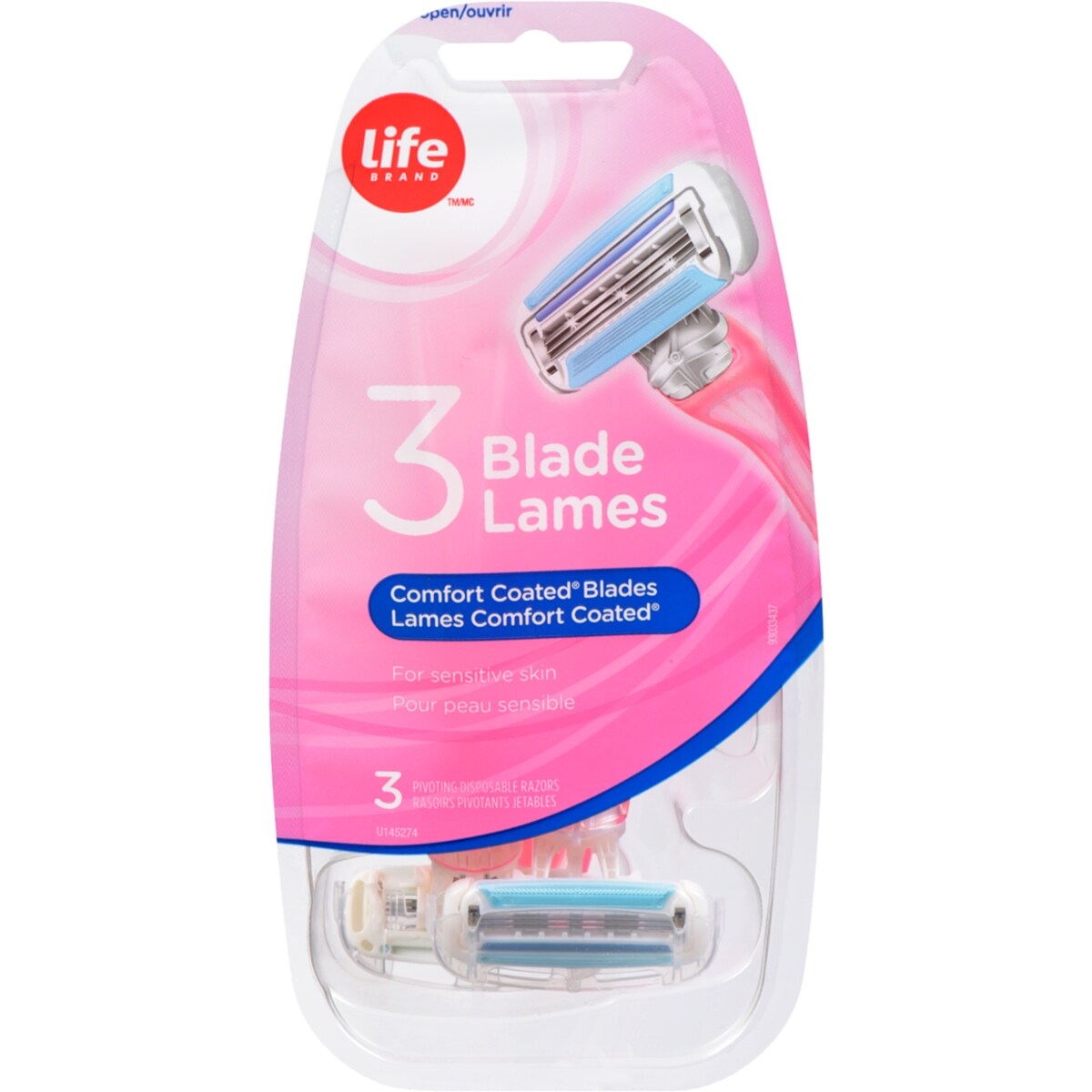 Lames Comfort Coated, 3 rasoirs jetables