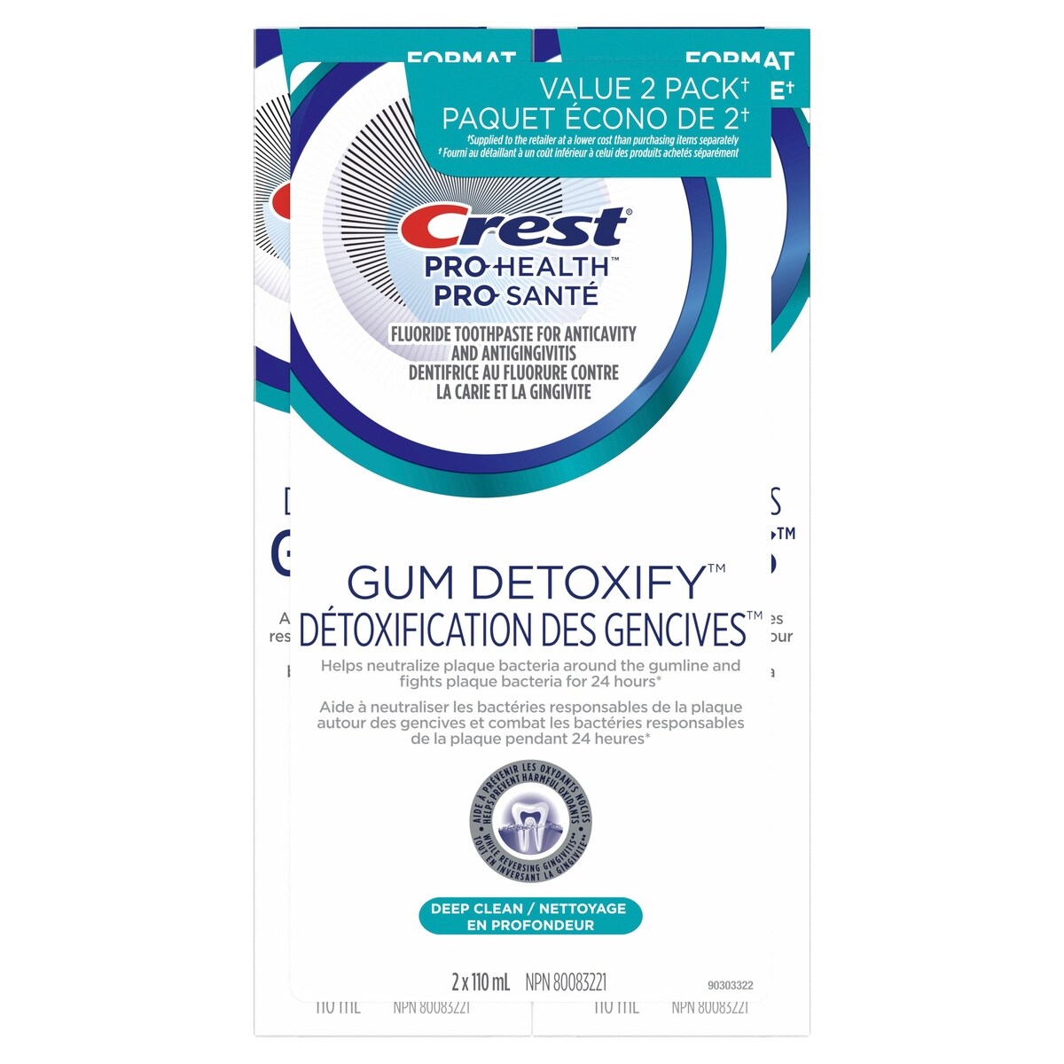 Dentifrice Gum Detoxify Nettoyage En Profondeur