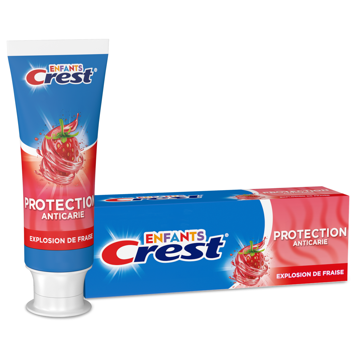 Dentifrice anticarie au fluorure pour enfants, Protection anticarie, Strawberry Rush