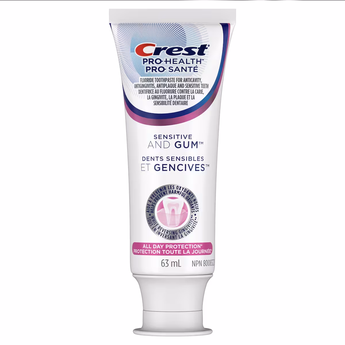 Dentifrice pour dents sensibles Gum and Sensitivity Protection toute la journée