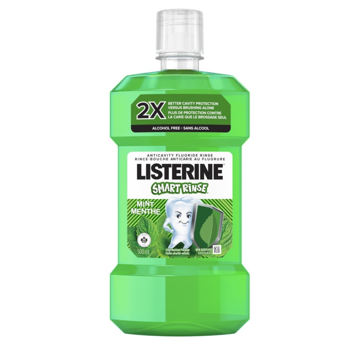 Rince-bouche anticarie au fluorure Smart Rinse, Menthe, Sans alcool