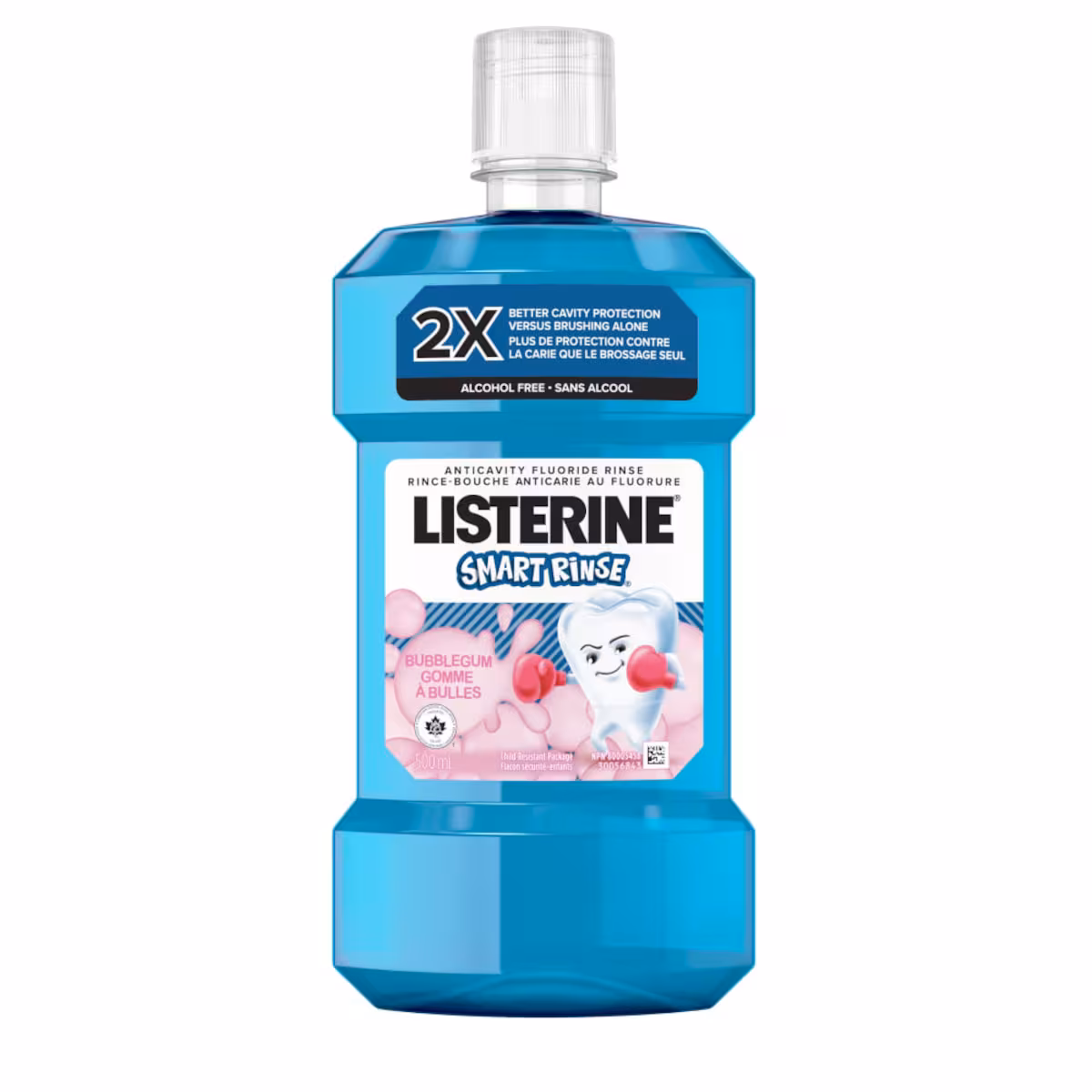 Rince-bouche anticarie au fluorure Smart Rinse, Gomme à bulles, Sans alcool