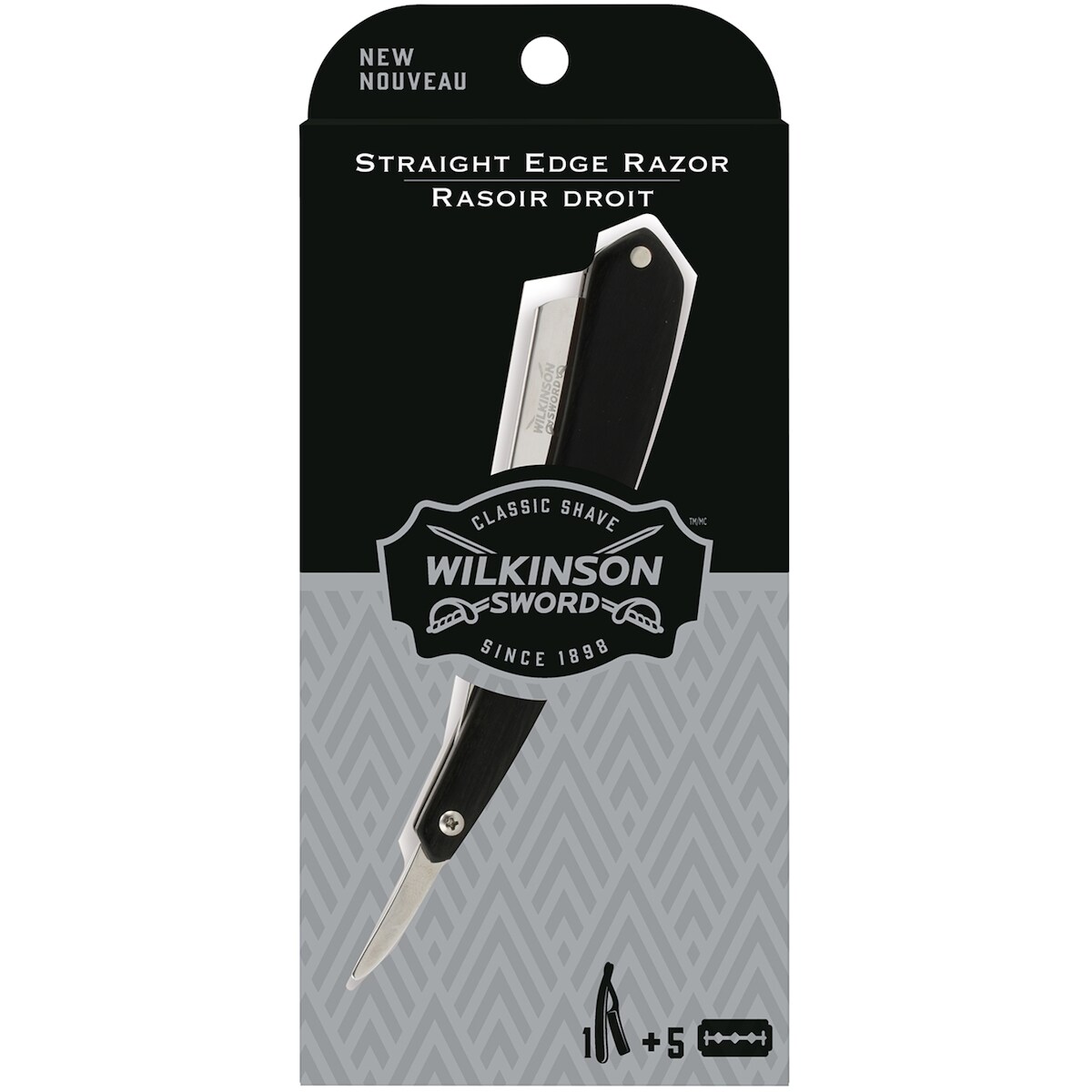Rasoir droit classique Wilkinson Sword avec 5 lames