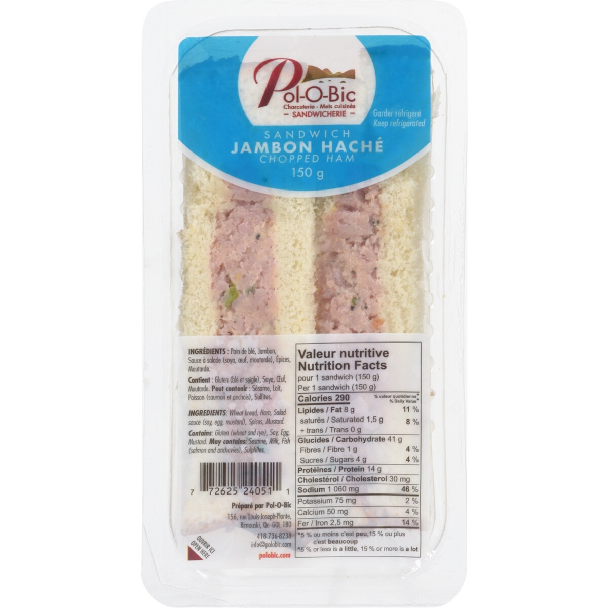 Sandwich Jambon Haché