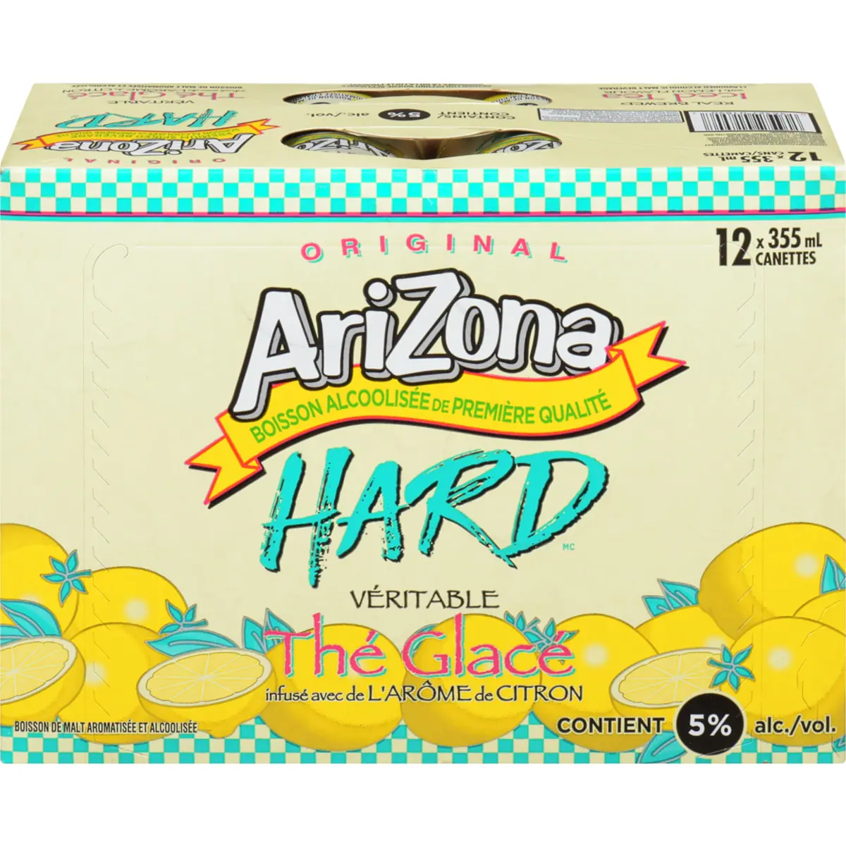 Hard boisson de malt aromatisée et alcoolisée thé glacé infusé avec de l'arôme de citron (Pièce didentité requise au moment du ramassage)